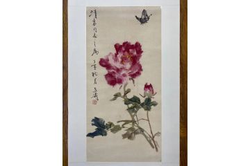 当代实力派名家王雪涛花鸟画《清晨上款·蝶恋花》