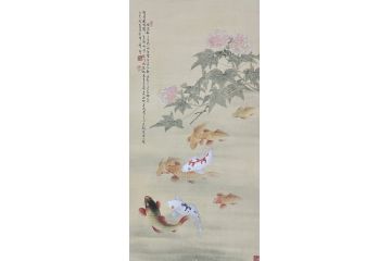 当代青年画家蓝一峰工笔鱼图《幽静池塘碧水波》（十）