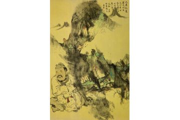 中美协青年画家廖戈山水画《人君之道》