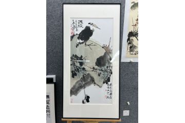 中美协当代大家郜凌民花鸟画笔墨《鸟鸣山更幽》