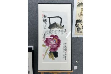 中美协当代大家郜凌民花鸟画笔墨《春韵牡丹》