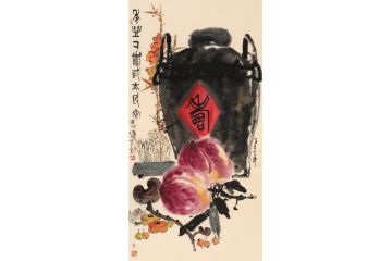 中美协当代大家郜凌民花鸟画笔墨《醇香》