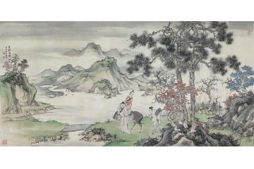 中美协青年画家廖戈山水画《更相为仆》