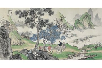 中美协青年画家廖戈山水画《轻车简行》