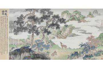 中美协青年画家廖戈山水画《淡逸安然》
