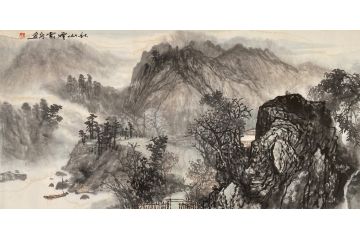 中青年实力派山水画家卢洪《秋山烟云》