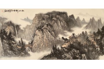 中青年实力派山水画家卢洪《秋山新雨后》