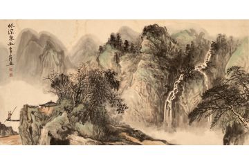 中青年实力派山水画家卢洪《林探泉幽》