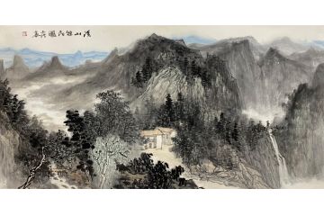 中青年实力派山水画家卢洪《溪山雅居图》（二）