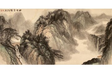 中青年实力派山水画家卢洪《松云秀岭》