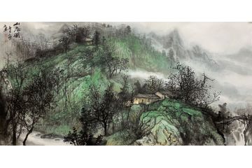 中青年实力派山水画家卢洪《山居图》（二）