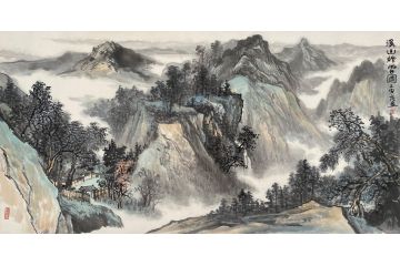 中青年实力派山水画家卢洪《溪山烟云图》（二）