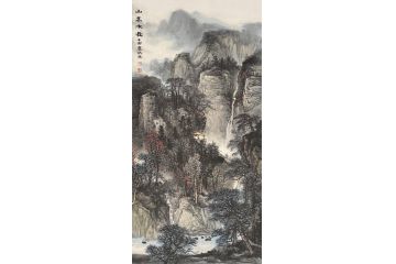 中青年实力派山水画家卢洪《山高水长》