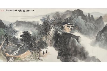 中青年实力派山水画家卢洪《山乡晨曦》