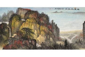 中青年实力派山水画家卢洪《翠岭秋天外》