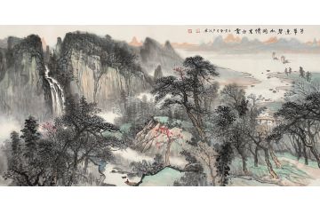 中青年实力派山水画家卢洪《芳草连碧水闲情》