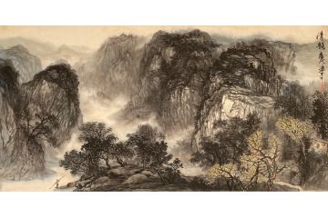 中青年实力派山水画家卢洪《清韵》