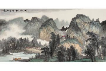 中青年实力派山水画家卢洪《幽谷新春》