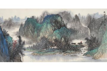 中青年实力派山水画家卢洪《牧牛图》
