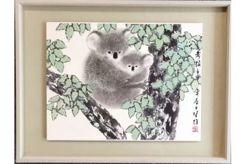 中美协当代名家方楚雄花鸟图《考拉》