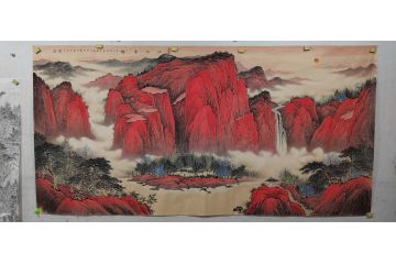 山水画名家黄开前精品《江山多娇》