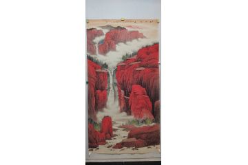 山水画名家黄开前精品《万山红遍》