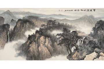 中青年实力派山水画家卢洪《云藏远岫起茶烟》