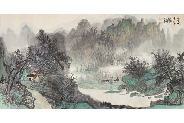 中青年实力派山水画家卢洪《宝地生金》