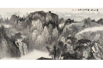 中青年实力派山水画家卢洪《春山响雪》