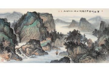 中青年实力派山水画家卢洪《东风何时绿山湖》