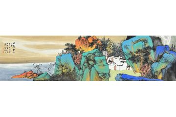 中美协中国画画家莫祝兴山水画精品《好山无数在江南》