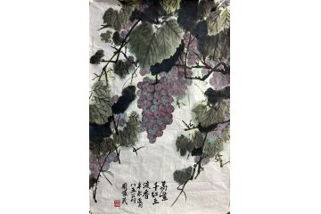 近现代国画画家周怀民作品《万紫千红玉液香》