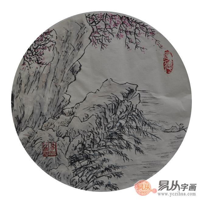 易水小尺寸山水系列作品《山水系列之一》